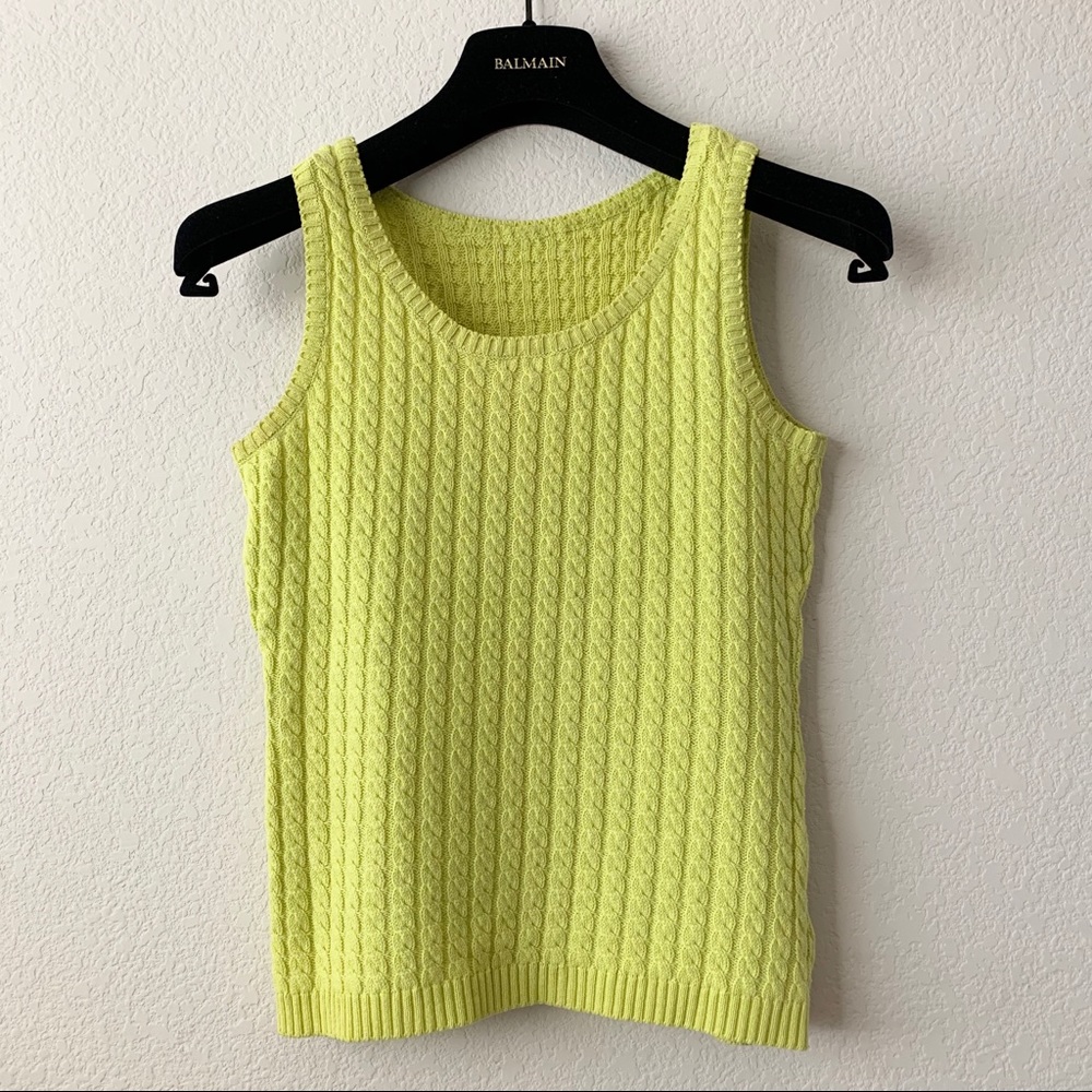 Bright cable knit top